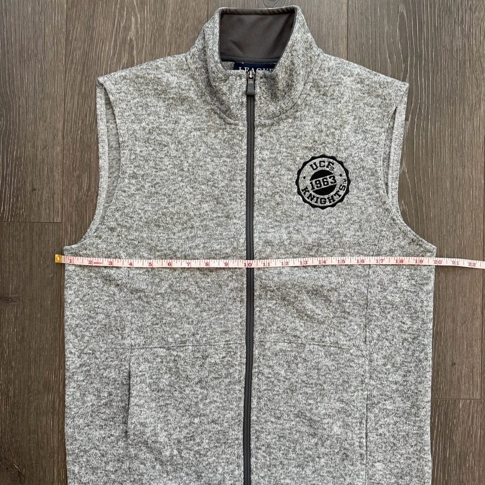 League Collegiate Wear NWT Saranac Full Zip Vest S Gray UCF Knights Athleisure - Picture 6 of 11